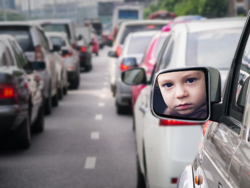 Children exposed to high levels of traffic-related air pollution have a higher risk of developing asthma.