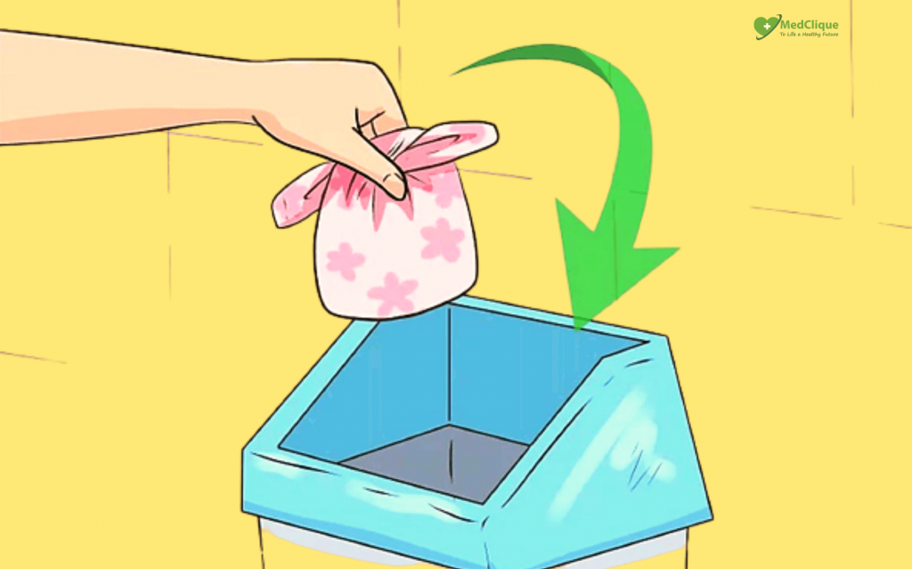 Ladies, be aware while disposing of the sanitary pads