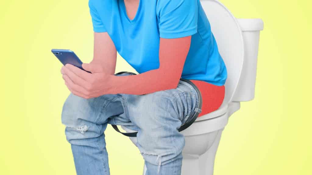 men spend more time in the toilet than women